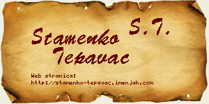 Stamenko Tepavac vizit kartica